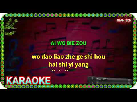 Ai wo bie zou - male - karaoke no vokal (cover to lyrics pinyin)