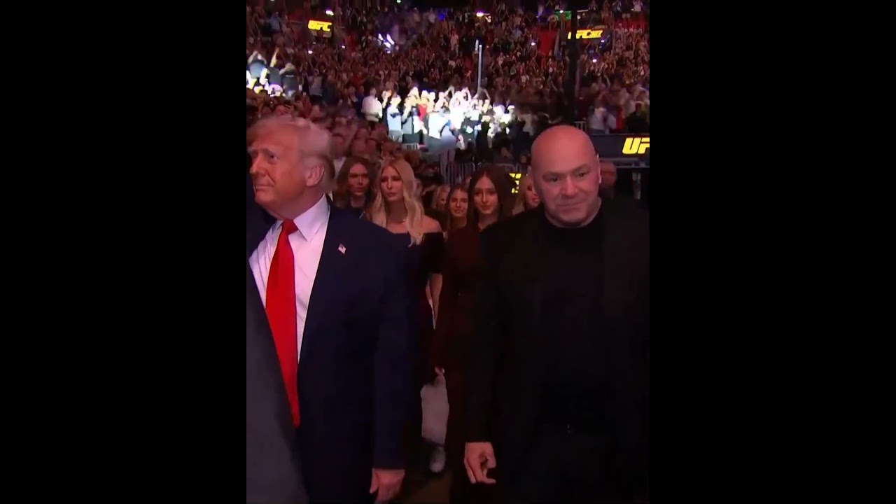 Donald Trump is in the building! #ufc327