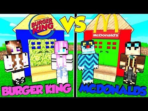 CASA MCDONALD'S CONTRO CASA BURGER KING SU MINECRAFT!!