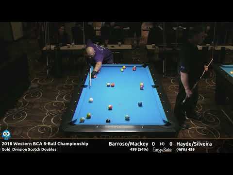 Barroso/Mackey vs Haydu/Silveira - Gold Scotch Doubles - 2019 Western BCA 8-Ball Championship