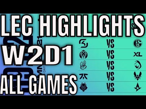 LEC Highlights ALL GAMES W2D1 Summer 2021