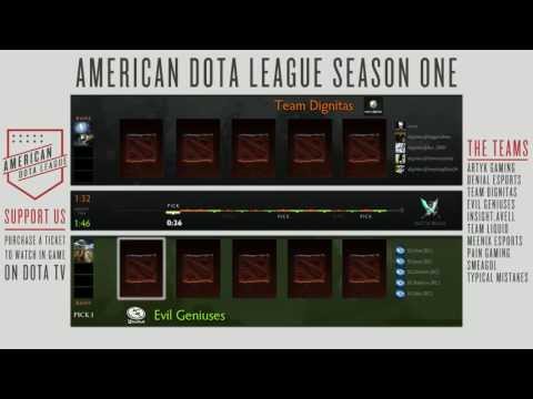 Evil Geniuses vs. Team Dignitas - American Dota League Season 1