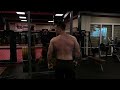young strong bodybuilder, back workout