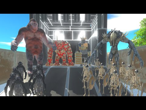 INFERNALS + PRIMATES HOLD GOLEM AND GHOR HAMMER! WHO SAVES ? ANIMAL REVOLT BATTLE SIMULATOR