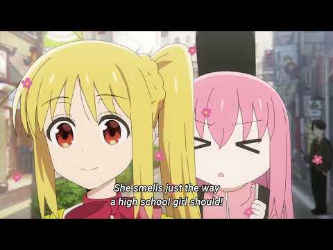 Hitori Sniffs Nijika's Hair | Bocchi The Rock!