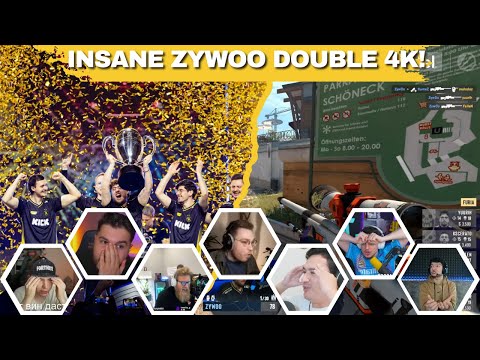 STREAMERS REACT TO ZYWOO DOUBLE 4K | IEM KRAKOW | FINAL MOMENTS | CS2