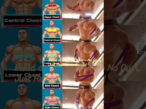 RESISTANCE BAND CHEST WORKOUT. #homechestworkout #chestworkout #resistancebands