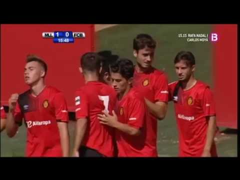 Primera parte Mallorca B 2 - FC Barcelona 3. 2ªB Grupo 3. 16/17