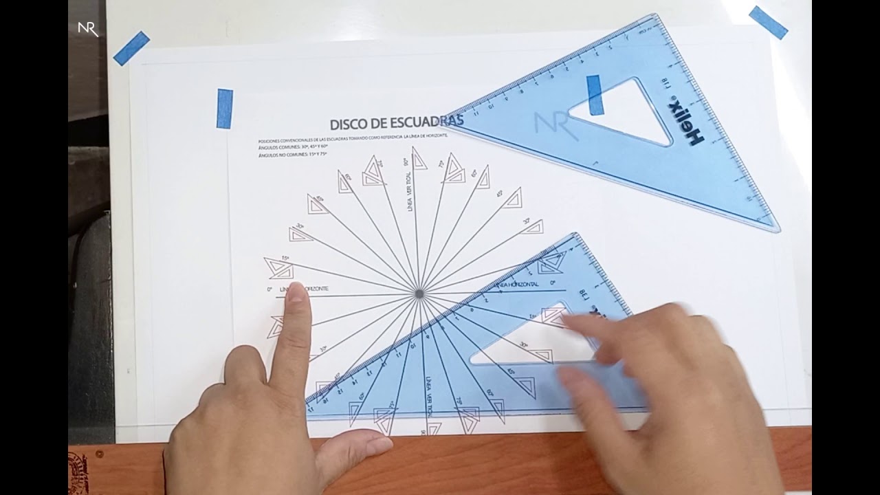 ÁNGULOS EN DIBUJO TÉCNICO escuadras