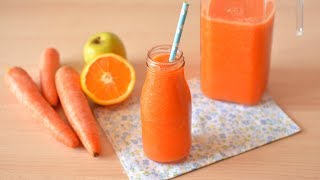 Carrot, Apple & Orange Smoothie - Quick & Healthy Carrot Smoothie
