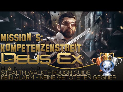 Deus Ex Mankind Divided German Stealth Walkthrough - Mission 5 Kompetenzenstreit - Trophy Guide