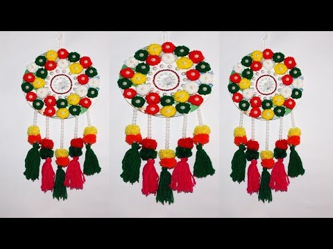 How To Make Wall Hanging With Woolen_ diy wool craft idea By_ Life Hacks 360 Video