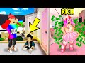 Mean RICH Neighbor Kicked Out Son For Being POOR Roblox Bloxburg Story