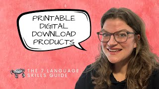The Seven Language Skills for Printable Digital Download Products