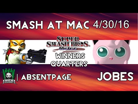 Smash@Mac 4/30/16 - Pnda | AbsentPage vs Jobes (SSBM WQ)