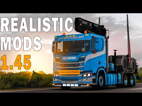 TOP 10 BEST REALISTIC MODS FOR ETS2 1.45 - EURO TRUCK SIMULATOR 2 MODS 2022