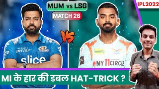 MI poor form Continues ? || MATCH 26 MI vs LSG Preview || Playing 11, Predictions | Dr. Cric Point