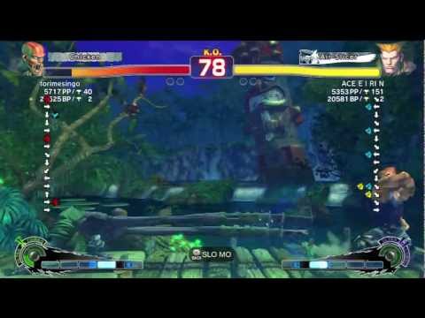 Torimeshi (Dhalsim) vs. ACE E I RI N (Guile) - SSFIV AE 2012 Match