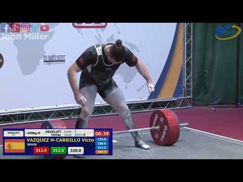 Victor Vazquez H-Carrillo - 9th Place 775kg Total - 105kg Class 2019 EPF Classic Open