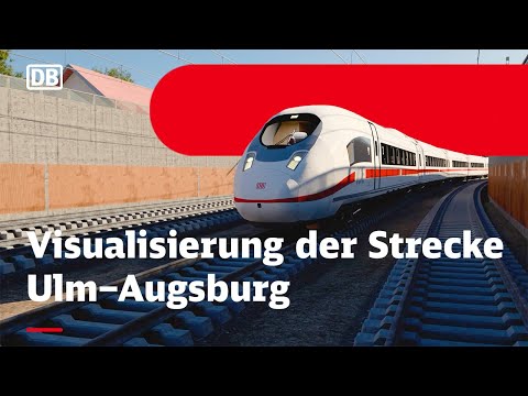 Visualisierung der Vorschlagsstrecke Ulm–Augsburg