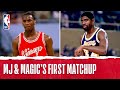 Michael Jordan Vs Magic Johnson | 1st Matchup Ever Rookie Jordan | 12.2.1984