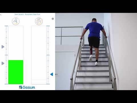 Stair Ascent Step Over Step – Two Hand Support (Navii Functional Training - Ossur Logic App)