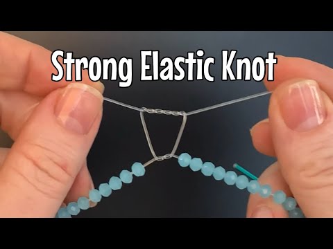 How to tie elastic bracelets - fast and simple beaded stretch cord bracelet knot
