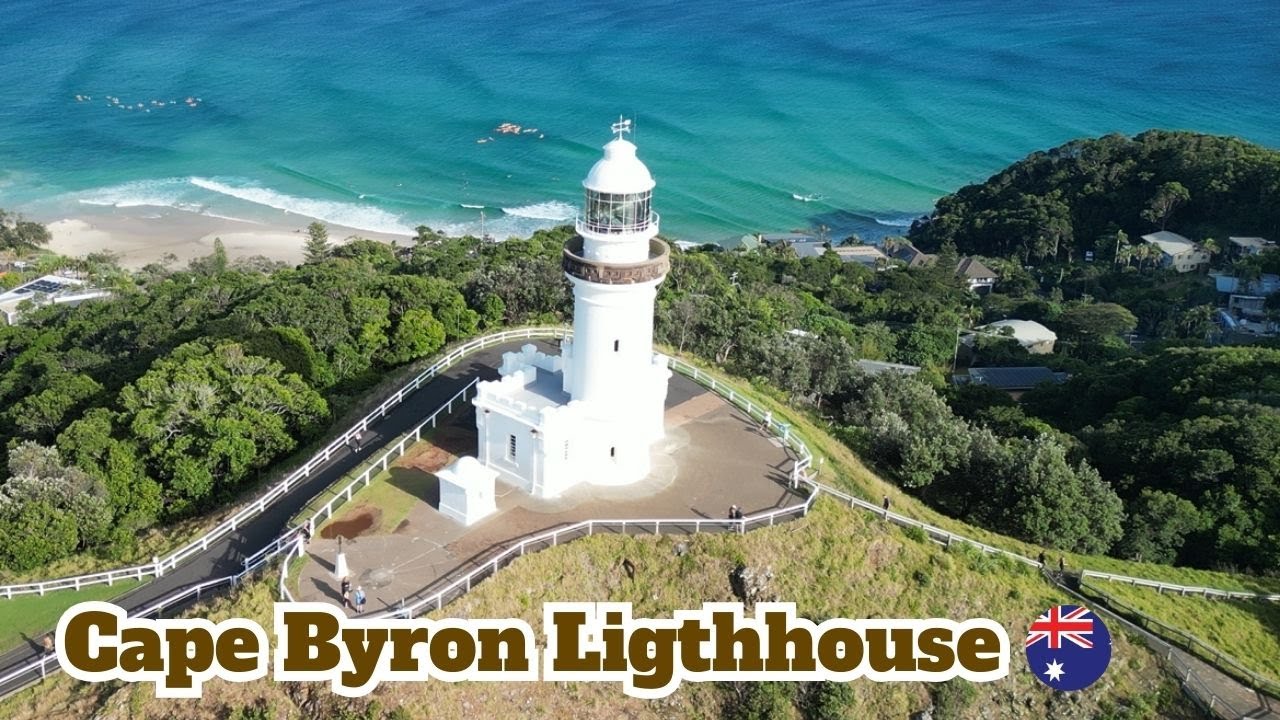 Behold the breathtaking aerial vistas of Cape Byron Lighthouse.