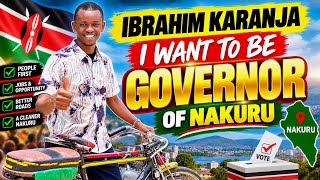 Will he make it to become the governor of Nakuru?meet Ibrahim campaigning with a bicycle 