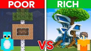 Download lagu POOR vs RICH: Treehouse Survival Battle in Minecraft mp3
