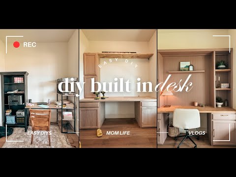 DIY BUILT IN DESK (HOME OFFICE MAKEOVER!)