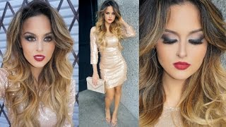 Holiday Makeup and Outfit