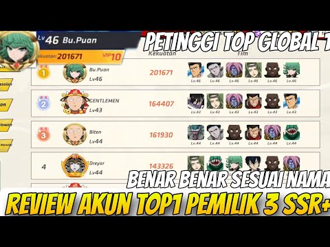 PERTAMA KALI REVIEW AKUN BU. PUAN🔥, TOP GLOBAL TANPA LAWAN, 3 SSR+ - OPM One Hit One Kill