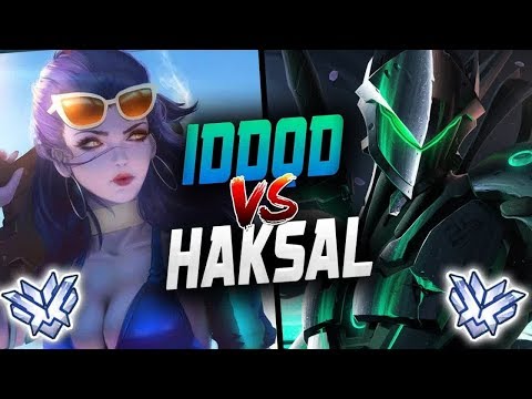 HAKSAL PRO GENJI VS IDDQD PRO WIDOW! [ OVERWATCH SEASON 16 TOP 500 ]