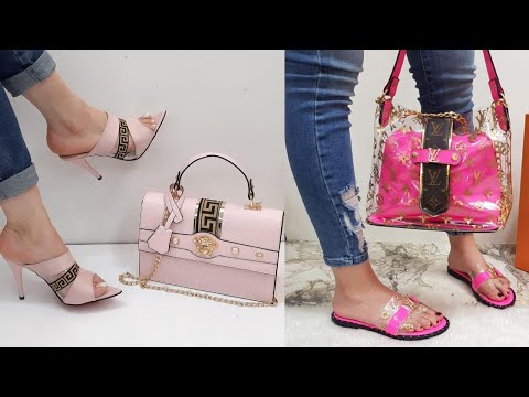 ZAPATOS SANDALIAS TACONES CALZADO DE MODA  /conjuntos de zapatos sandalias tacones con bolsos