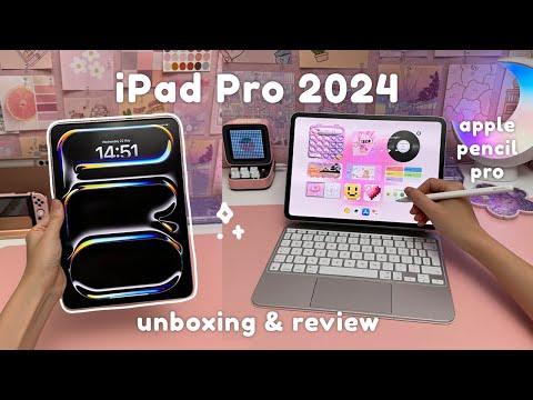 NEW iPad Pro 2024 Unboxing & Review ❤️‍🔥| Apple Pencil Pro, Magic Keyboard, iPad Pro M4