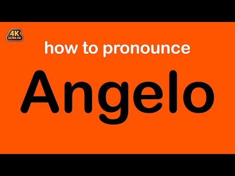 how to pronounce Angelo correctly