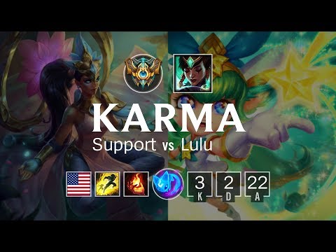 Karma Support vs Lulu - NA Challenger Patch 8.8
