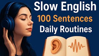 100 daily routine english sentences |slow English listening &speaking practice | english podcast 