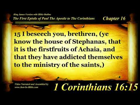 1 Corinthians Chapter 16 - Bible Book 46 - The Holy Bible KJV Read Along Audio/Video/Text