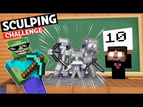 FUNNY SCULPTING CHALLENGE - MONSTER SCHOOL