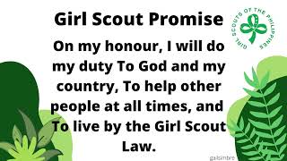 GIRL SCOUT PROMISE (Ang Pangako ng Girl Scout)
