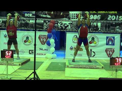 Ivan Denisov jerk 2x32 kg kettlebells 171 reps in 10 min