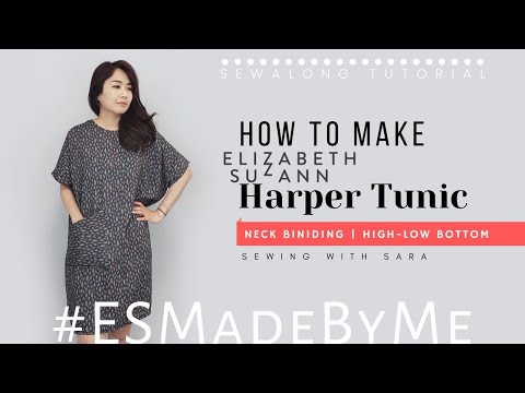 #ESMadeByMe Series Harper Tunic from Elizabeth Suzann Sew Along Tutorial - Sewing Therapy
