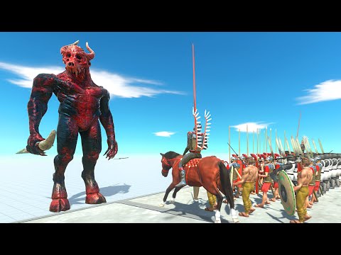 ANCIENT ARMY vs GIANT UNITS (Goro the Giant, Hydra, T Rex, Dragon) -  Animal Revolt Battle Simulator
