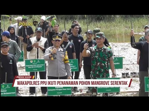 WAKAPOLRES PPU IKUTI PENANAMAN POHON MANGROVE OLEH KEMENTERIAN LHK