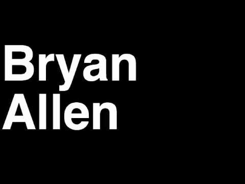 How to Pronounce Bryan Allen Anaheim Ducks NHL Hockey Player Runforthecube