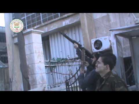 التصدي للطيران الأسدي من قبل قائد لواء شهداء بدر خالد حياني في حي الخالدية في مدينة حلب