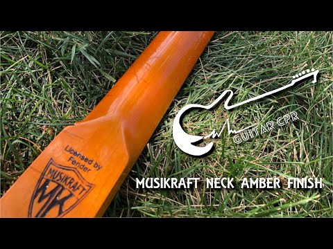 Finishing A Guitar Neck Using Nitro Spray Cans - Musikraft Neck Amber Finish