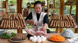 Recipe for Making Traditional Fried Spring Rolls to Sell at the Market